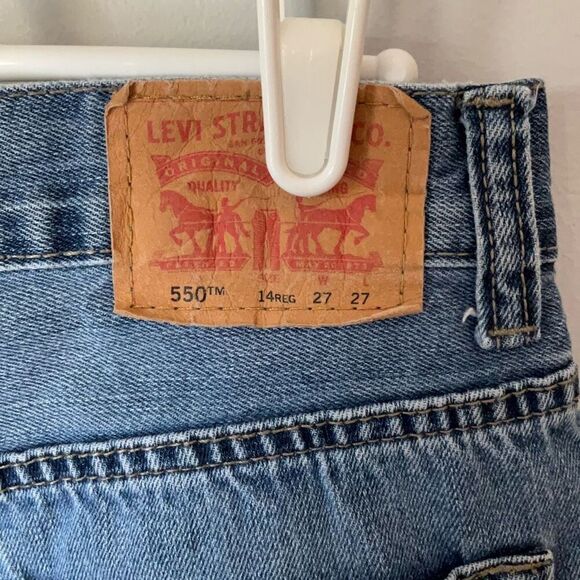 Levi’s 550 27x27, Size 14 Reg. Medium Wash Youth Boys Relaxed Fit - Picture 15 of 16